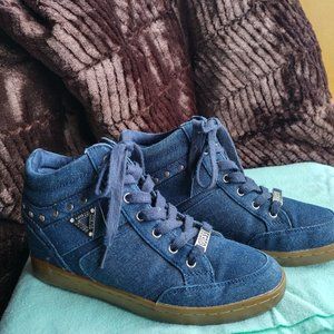 Guess Denim Ankle Sneakers